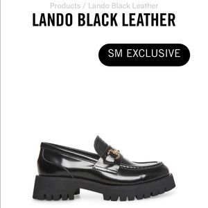 NWB Steve Madden Black Leather Loafers